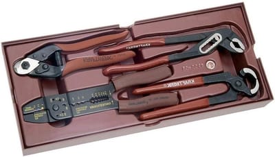 Tangenset - Handgereedschap - Klusjes Uitvoeren - Ergonomische Grepen - 4 Delig - Zwart