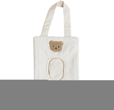 Baby Doekjes Houder - Hervulbare Pouch - Draagbare Opslag - Hangbaar Ontwerp - 20 x 13 cm - Crèmekleurig