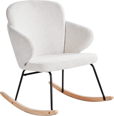 VIKEN - Schommelstoel - Wit - Polyester