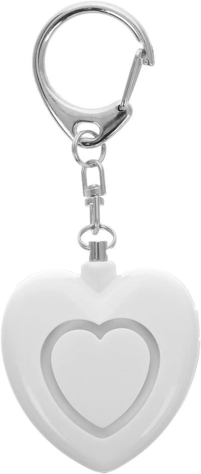Persoonlijk zakalarm - Met zaklamp - Sleutelhanger - Paniekalarm - Veiligheid Alarm Persoonlijke Alarmknop - Zelfverdediging sirene - Voor vrouwen, meisjes en ouderen - Zelfverdediging - Wit
