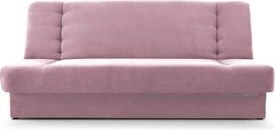 Zitsbank met slaapfunctie en opbergruimter, een bank voor de woonkamer, een slaapbank 192x92x85 cm - CYPRUS - Roze (Soro 61)