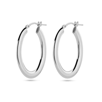 Zilver Gerhodineerd Oorringen 1338757