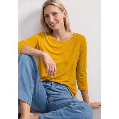 Shirt met 3/4-mouwen en een boothals