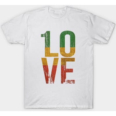 T-shirt Dames 1 Liefde Reggae Muziek Liefde Harajuku Print Kawaii T-shirt Zomer Korte Mouw Dames T-shirt Top Tee 4XL