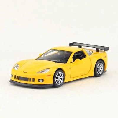 1:36 Chevrolet Corvette C6-R Autamodel Schaal Metaal Diecast Miniatuur Pullback Voertuig Collectie Kerstcadeau Kind Jongen Speelgoed A216