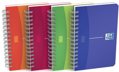 Oxford OFFICE MyColour spiraalblok 180 bladzijden formaat 9 x 14 cm geruit 5 mm