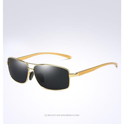 Zonnebril Stijlvol Heren Dubbele Brug Zonnebril Premium Stijl Dames Vierkant Vormig Klein Montuur Voor Rijden Bril UV 400 Bescherming Sunglasses white