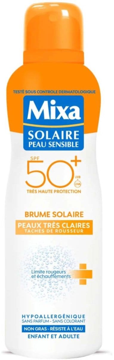 Mixa - Zonnespray SPF50+ – Zeer lichte huid