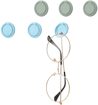 Dailygoods- Brillenhouder Zelfklevend - Wandorganizer - 6 Stuks - Praktische Opslag - Decoratieve Wanddecoratie - Geschikt voor Gladde Oppervlakken - Brillenstandaard