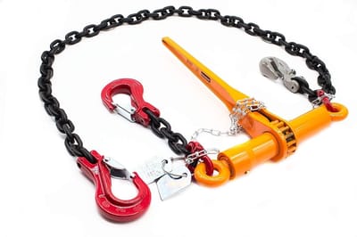 Sjorketting met Ratelspanner - Spanband Ketting - Voertuigen Zekeren - Grote Spanweg - 3.5 Meter - Oranje