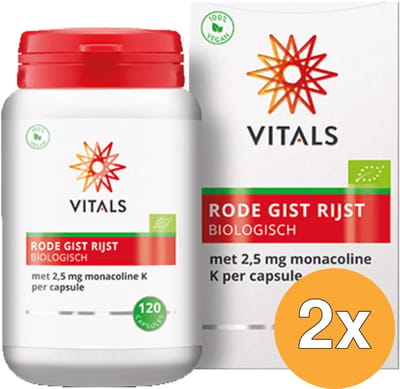 2x Vitals Rode gist rijst (120 capsules)