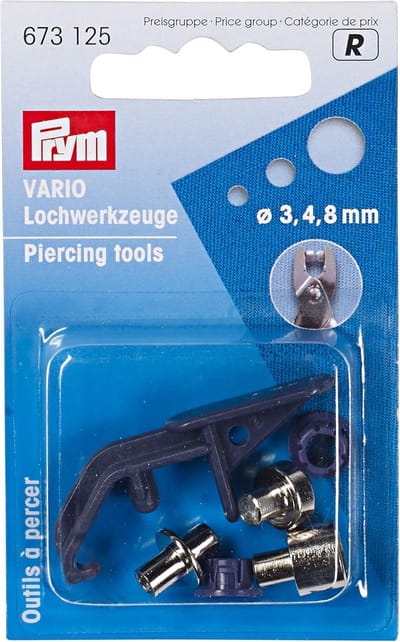 Gereedschap Set voor Vario Tang - 3 Maten Stanzen (3, 4, 8 mm) voor Textiel en Leer