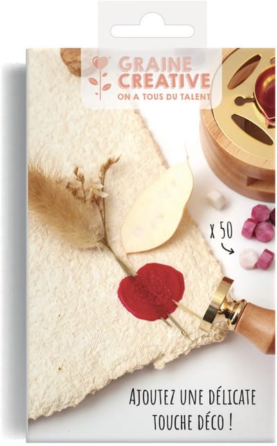 Graine Creative zegelwas set - creatieve hart stempel voor post en kaarten.