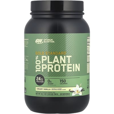 Optimum Nutrition, Gold Standard 100% Plantaardig Eiwit, Romige Vanille, 1,63 lbs (740 gr)