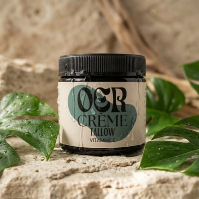 Oercrème Vitamine E - Tallow Crème | Biologische huidverzorging | 60ML | 100% Natuurlijke ingrediënten | Kamille