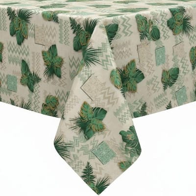Protecttable - Tafelzeil Tropisch Groen 140x50cm - Tafelkleed Afwasbaar - Kunststof