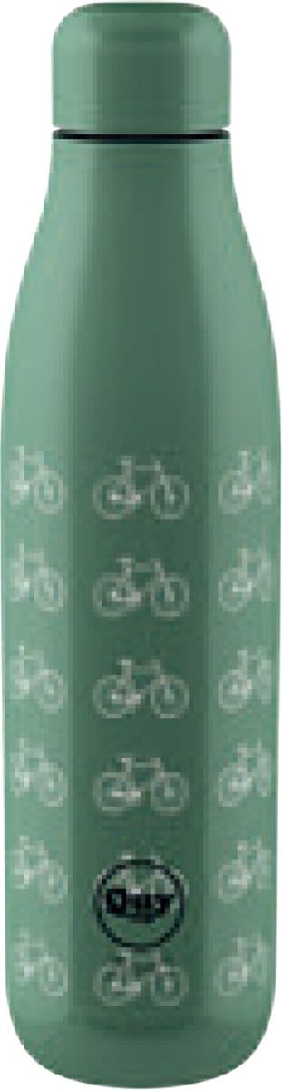 Quy Cup - 500ml Thermosfles “La Bici” Purper 12 uur heet 24 uur koud herbruikbaar RVS fles (304)