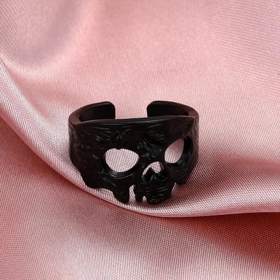 Gothique Religieux La Main de Dieu Prier Croyance Anneaux Ouverts Pour Hommes Vintage Rétro Chef-d'œuvre Artistique Cadeau Pour Ami Bague Exquise black