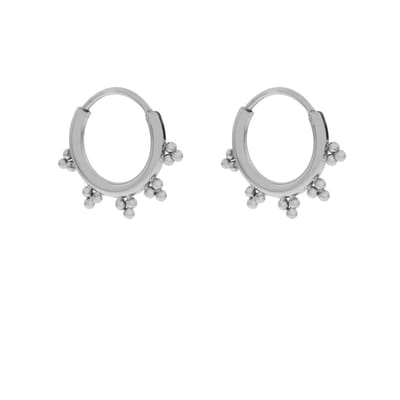 Essentialistics - Oorringen 3 balletjes - Nikkelvrij - Zilverkleur - Stainless steel (verkleurt niet) - Kliksluiting