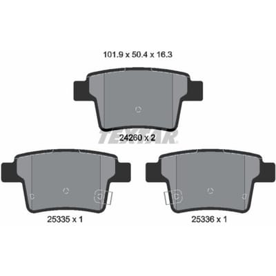 Remblokset TEXTAR 2426001, achter