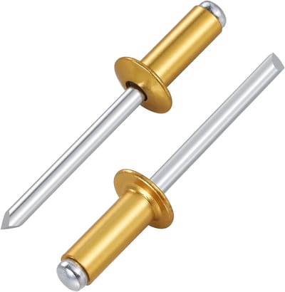(350 stuks) 5/32 "x1/2" Golden Aluminium blind pro klinknagels, gouden aluminium grip en stalen doorn