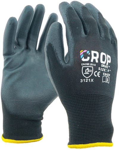CROP PU Werkhandschoenen - M