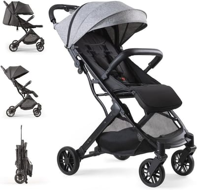 Lichtgewicht Kinderwagen voor Baby's van 0 tot 48 Maanden | Met Snelklapknop en Verwisselbare XXL-kap | Comfortabel en Veilig