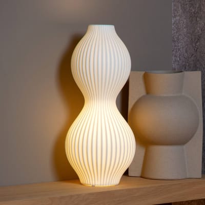 Lucide MOMORO - Tafellamp - 1xE14 - Wit - Japandi