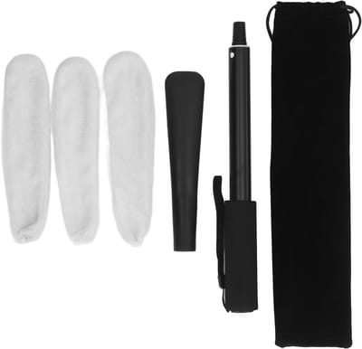 Dailygoods- Teenreinigingsborstel met Lange Steel - Telescopische Voetschrobber - Voethanddoekborstel - Herbruikbare Drooghoezen - Teenlotion-applicator - Ideaal voor Senioren