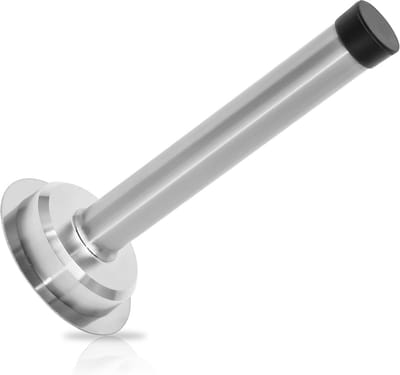 Deurstopper Binnen 5 Inch - Geluiddempende Roestvrij Stalen Deurstop met Rubberen Bumper