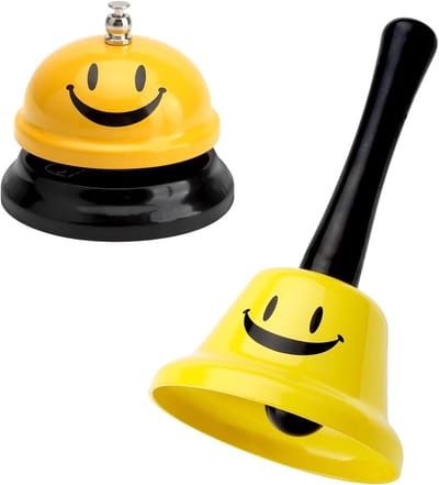 2 Stuks Tafelbel voor Restaurant, Keuken en Hotel - Handbel voor Ontvangst en Service, Ideaal voor Dierenwinkels en Bars