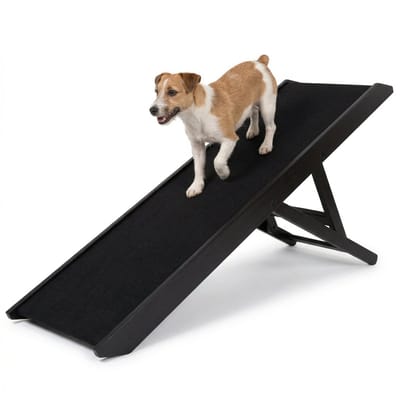 Cheqo® Hondenloopplank - Hondentrap - Loopplank Hond Opvouwbaar - Hondenhelling - Hondentrapje voor Honden en Katten - Hoogte Verstelbaar voor Bank en Bed - Antislip - Hondenoprit - Opstapje Hond - Dierenhelling - Huisdier Trap - Inklapbaar