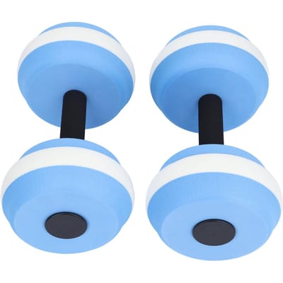 2 STUKS Water Dumbbells EVA Drijvende Dumbbell Fitness Barbells Uitrusting voor Water Aerobic Oefening Blauw en Wit gray