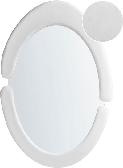MASSAY - Wandspiegel - Wit - Fluweel