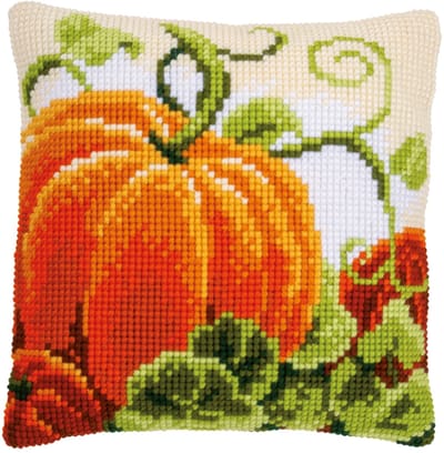 Vervaco - Kruissteekkussen kit - Pompoenen - PN-0147534 - Borduren - Borduurpakket - Borduurpakket volwassenen - Borduurpakket kind