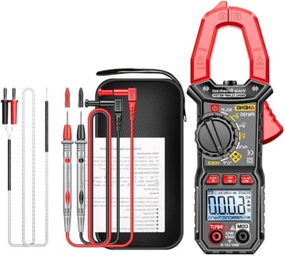 Stroomtang Meter - Multimeter Tester - Elektrische Metingen - Contactloze Inductie - 600A AC - Zwart