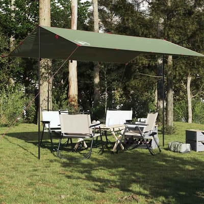 vidaXL - Kampeerluifel - waterdicht - 400x294 - cm - groen