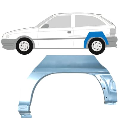 Reparatiepaneel achterspatbord voor Opel Astra F 1991-2002 / Links