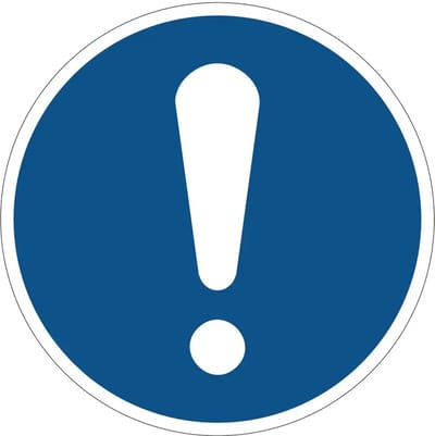 Algemeen gebodsbord - M001 | gecoat dibond materiaal | 10 cm