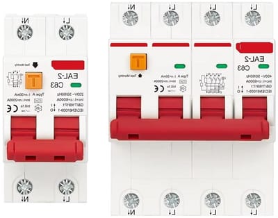 Aardlekschakelaar MCB - Stroomonderbreker RCBO - Veilige Elektriciteit - Compact Ontwerp - 40A 30mA - Wit