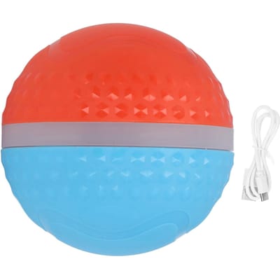 Balle Roulante Active Anti-Ennui Étanche Automatique Interactive Jouet Balle pour Chien Moyen Grand bleu