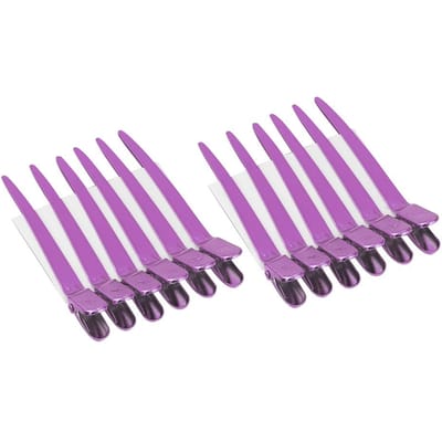 12 stuks/doos Haarstylingklemmen Kapsalon Afdeling Haarspelden voor Salonstyling Roosrood