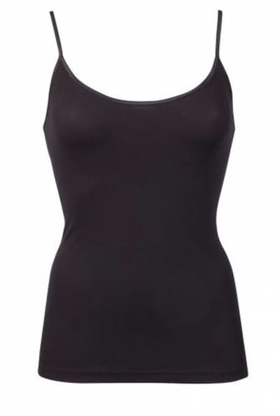 Microfiber dames spaghetti hemd Young - Aansluitend Onderhemd vrouwen - Zwart / XL