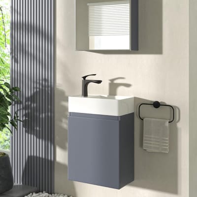HEZIVO® Fonteinmeubel - Toiletmeubel - Met Wastafel - Antraciet