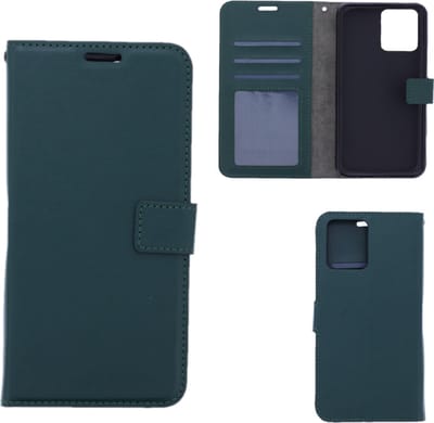 LuxeBass Hoesje geschikt voor RealMe 8 Pro - Boekhoesje met kaartvakken - Groen gsm hoesje - telefoonhoes - telefoonhoesjes
