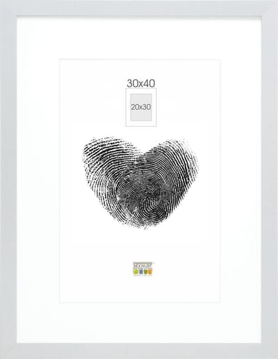 Deknudt Frames fotolijst - zilver met passe-partout - 20x30 / 30x40 cm