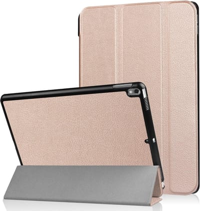 Tablet Hoes Geschikt voor iPad Air 11 2024 hoes Rose Goud Tri Fold Tablet Case - Smart Cover