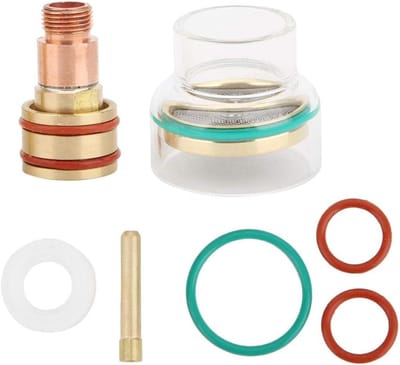 TIG Lasaccessoires - Laskit Onderdelen - Precisie Lassen - Glazen Bekerhouder - 2.4mm - Transparant