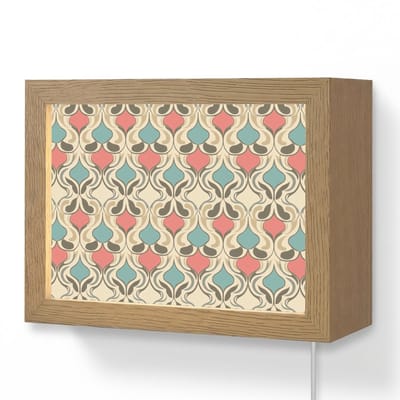 Wandlamp 20x15 cm - Oplaadbaar - Barok - Retro - Kleurrijk - Wandlampen binnen woonkamer - Slaapkamer lamp met kabel - Decoratieve nachtlamp - Vloerlamp snoer