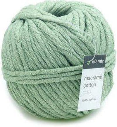 Vivant Macramé katoenkoord 50m x 5mm - mint groen
